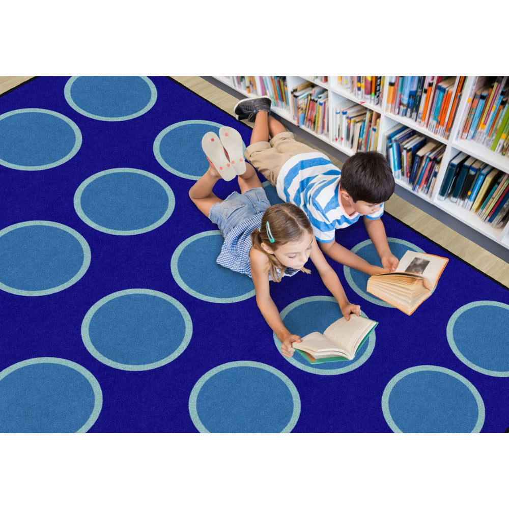 SensoryEdge Bold Blue Seating Circles Rug