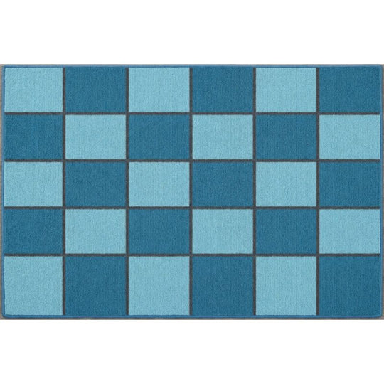 By the Sea Checkered Seating Rug