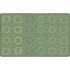 Circle Sampler Calming Green Seating Rug