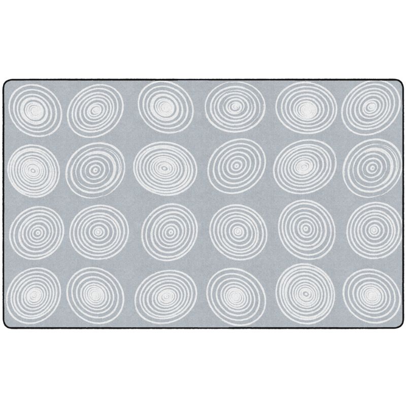 Circles Gray & White Area Rug