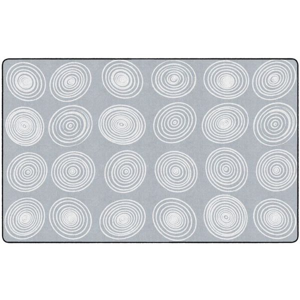 Circles Gray & White Area Rug