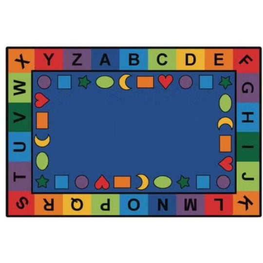 Classroom Shapes Alphabet Seating Rug