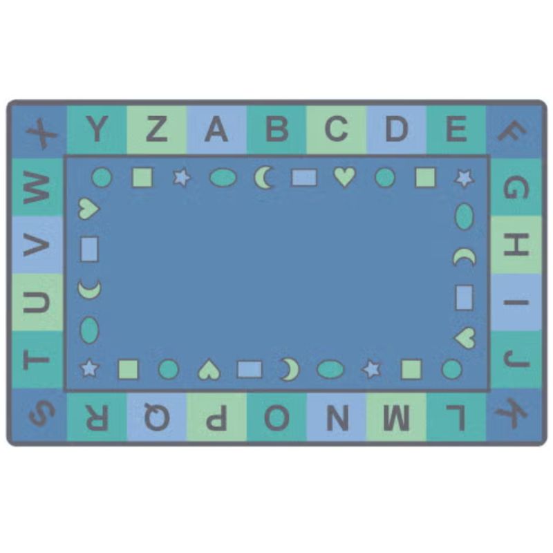 Classroom Shapes Seating Rug Tranquil Colors
