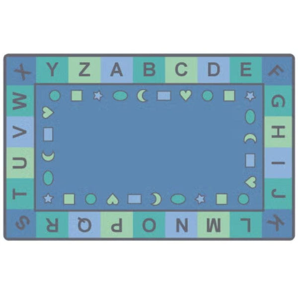 Classroom Shapes Seating Rug Tranquil Colors