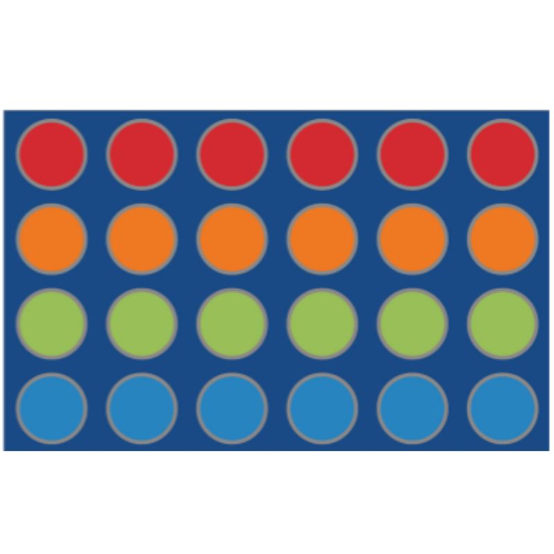 Color Carnival Classroom Dots Rug