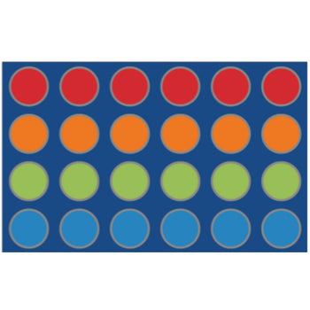 Color Carnival Classroom Dots Rug