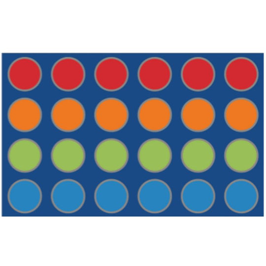 Color Carnival Classroom Dots Rug