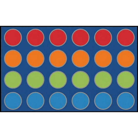 Color Carnival Classroom Dots Rug