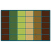 Colorful Rows Seating Rug in Nature Colors