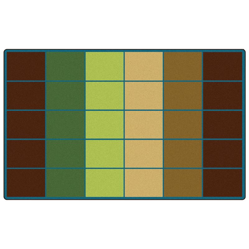 Colorful Rows Seating Rug in Nature Colors