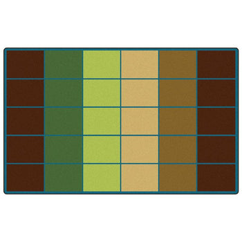 Colorful Rows Seating Rug in Nature Colors