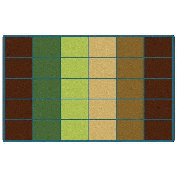 Colorful Rows Seating Rug in Nature Colors