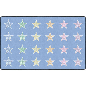 Composition Stars Pastel on Blue Seating Large Rug
