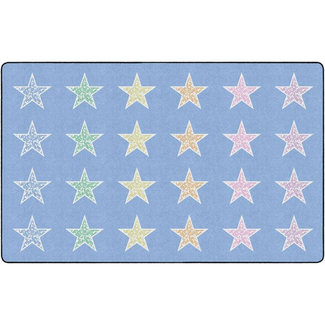 Composition Stars Pastel on Blue Seating Large Rug
