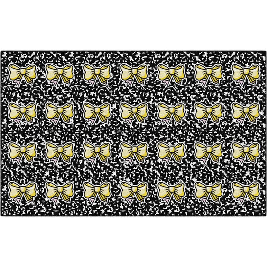 Composition Book with Bow Pencil Seating Rug