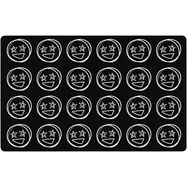 Doodle Face Classroom Seating Rug