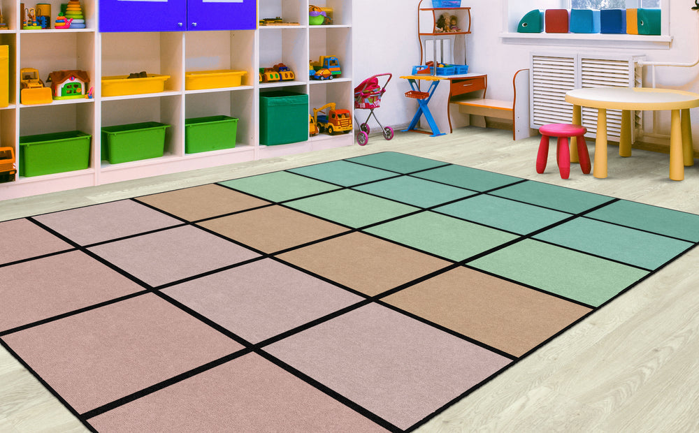 Pastel Paradise Classroom Seating Rug - Factory Second