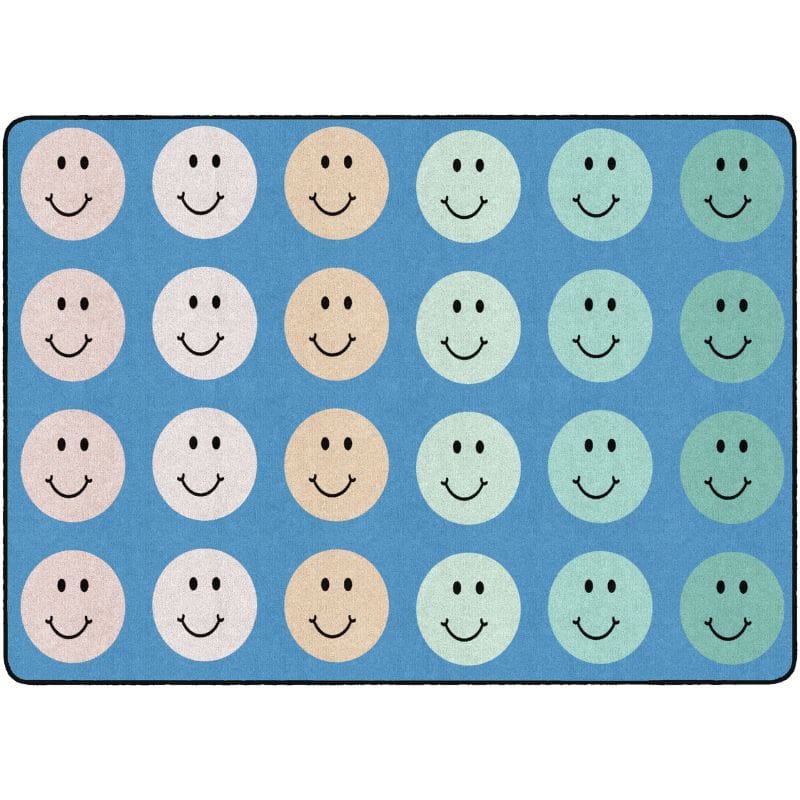 Pastel Reflections Happy Face Rug