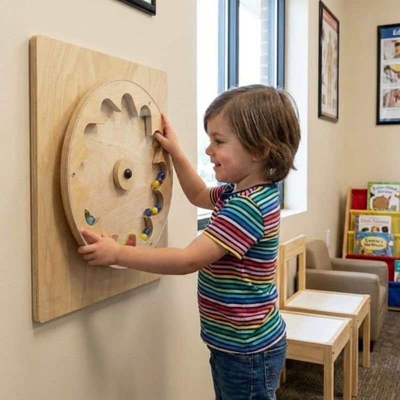 Gear Wheel Rubber Balls Wall Panel