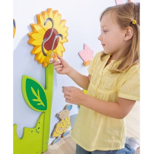 Sunflower with Bee Wood Play Wall Decor