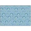 KIDSoft Tranquil Rainbows Alphabet Literacy Rug Blue