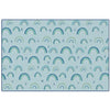 KIDSoft Tranquil Rainbows Alphabet Literacy Rug Green