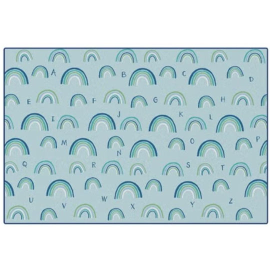 KIDSoft Tranquil Rainbows Alphabet Literacy Rug