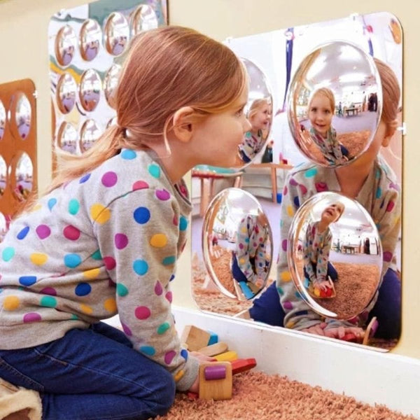 Large Sensory Wall Toddler Mirror 4 Bubbles
