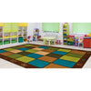 Natures Colors Seating Rug with Alphabet Border