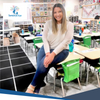 Night Sky Classroom Seating Grid Rug