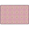Smiley Face Peach Classroom Seating Rug