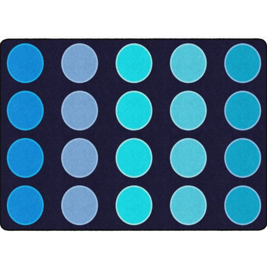 Ocean Dots Classroom Seating Rug - Factory Second