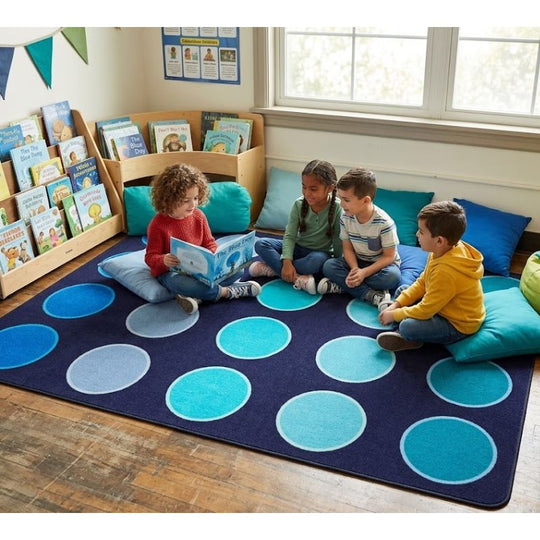 Ocean Dots Classroom Seating Rug
