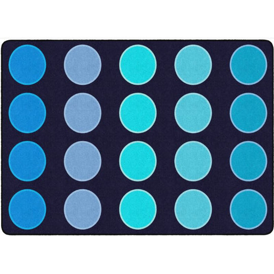 Ocean Dots Classroom Seating Rug - Factory Second