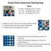 SensoryEdge Ocean Dots Classroom Seating Rug