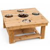 Outdoor Wood Messy Activity Table with Bowls