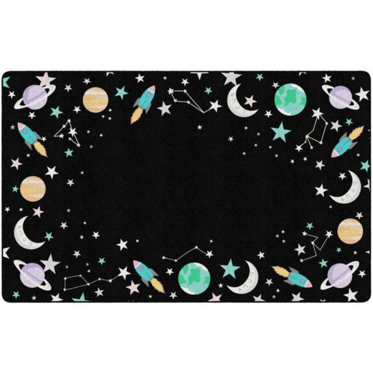 Outer Space Adventures Classroom Border Rug