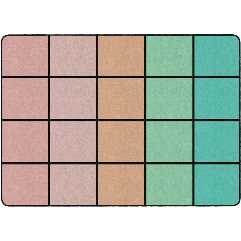 Pastel Paradise Classroom Rugs - Colorful Seating Solutions