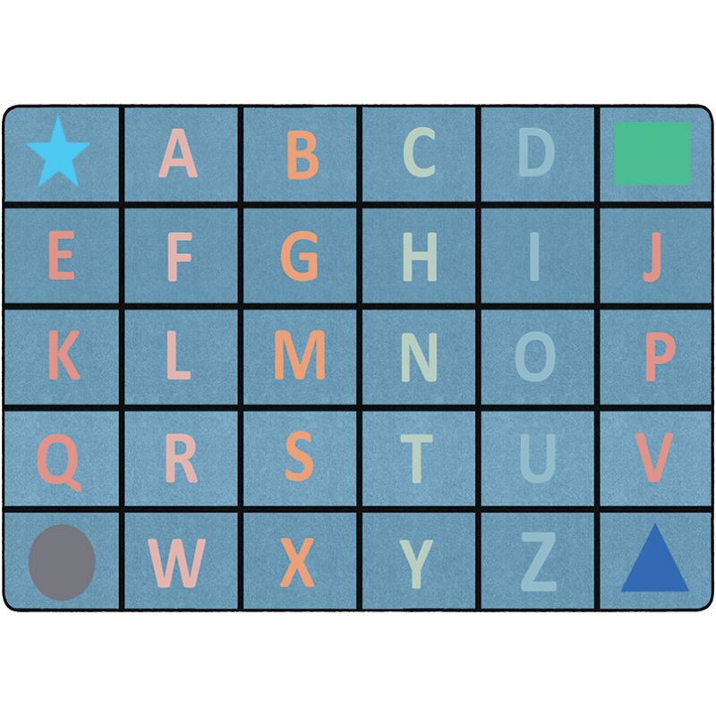 Pastel Letters Classroom Seating Rug