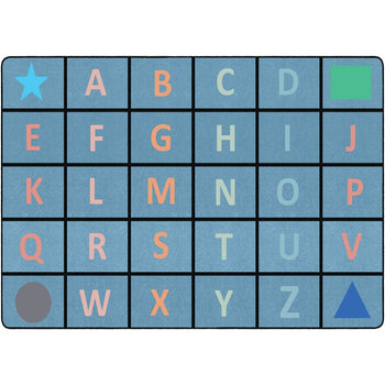 Pastel Letters Classroom Seating Rug
