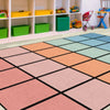 Pastel Paradise Classroom Seating Grid Rug