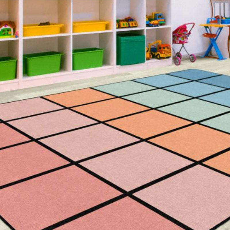 Pastel Paradise Classroom Seating Grid Rug