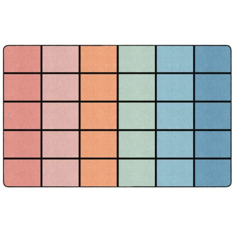Pastel Paradise Classroom Seating Rug - Factory Second