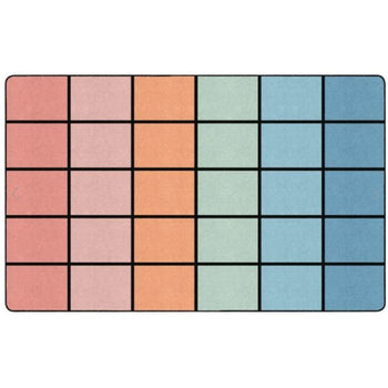 Pastel Paradise Classroom Seating Rug - Factory Second