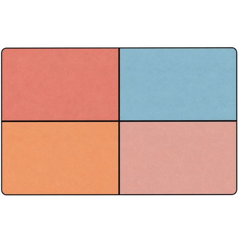 Pastel Quadrant Classroom Rug
