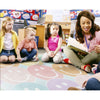 Pastel Rainbow Big Smiley Face Rug