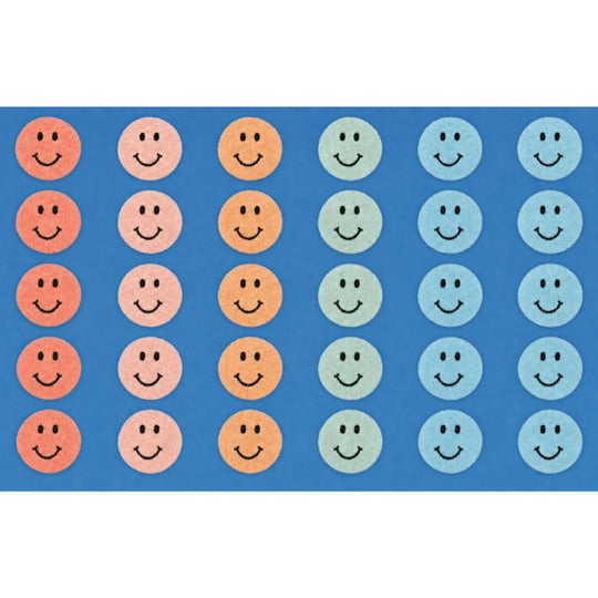 Pastel Reflections Happy Face Classroom Rug