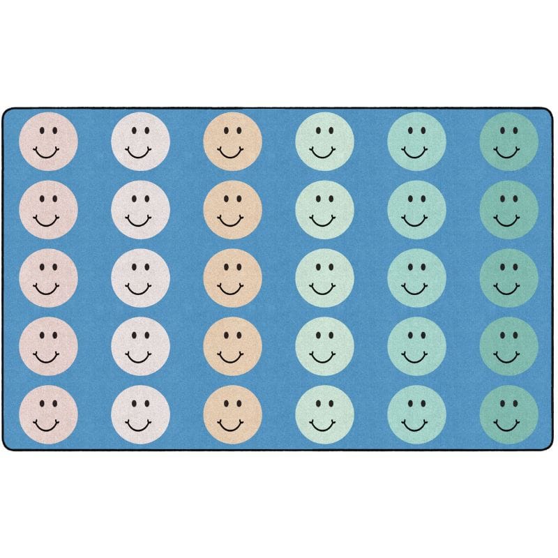 Pastel Reflections Happy Face Rug SensoryEdge