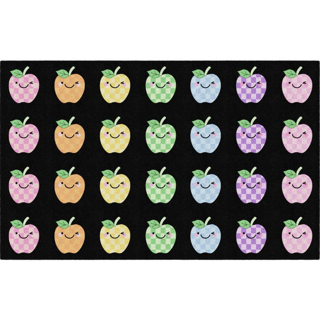 Plaid Apples Seating Rug