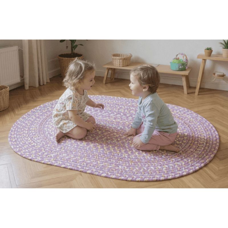 Playtime Braided Oval Area Rug